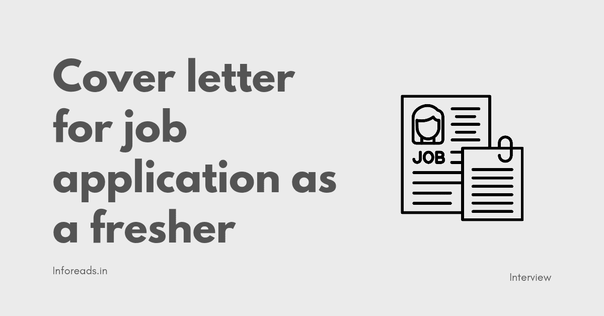 cover letter for job application for fresher